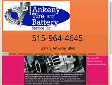 Tablet Screenshot of ankenytireandbattery.com